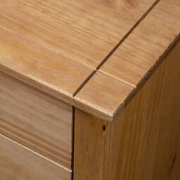 Berkfield Home Bedside Cabinet 46x40x57 cm Pinewood Panama Range in Brown - Size: 46 x 40 x 57 cm - thumbnail 8