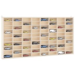 Berkfield Home Wall Display Cabinet with 80 Compartments 80x4.5x40.5 cm in Brown - thumbnail 1