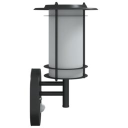 Berkfield Home Outdoor Wall Light with Sensor Black Stainless Steel - thumbnail 5