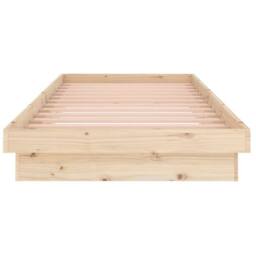 Berkfield Home Beautiful 819892 Bed Frame without Mattress Solid Wood 90x200 cm in Light Tan - thumbnail 5