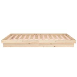 Berkfield Home Beautiful 819892 Bed Frame without Mattress Solid Wood 90x200 cm in Light Tan - thumbnail 6