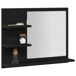 Berkfield Home Beautiful Bathroom Mirror Black Oak 60x10.5x45 cm Engineered Wood - thumbnail 4