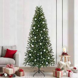 Berkfield Home Artificial Christmas Tree with 300 LEDs Green 240 cm PE & PVC - thumbnail 1