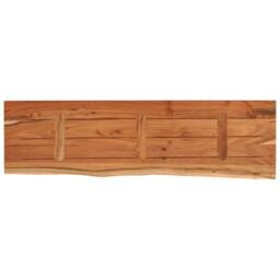 Berkfield Home Table Top 120x40x2.5 cm Rectangular Solid Wood Acacia Live Edge in Brown - thumbnail 5