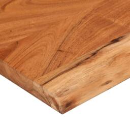 Berkfield Home Table Top 120x40x2.5 cm Rectangular Solid Wood Acacia Live Edge in Brown - thumbnail 7