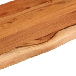 Berkfield Home Table Top 120x40x2.5 cm Rectangular Solid Wood Acacia Live Edge in Brown - thumbnail 6