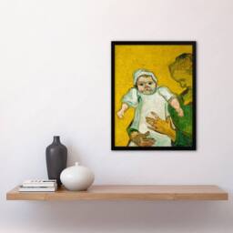 Artery8 Vincent van Gogh Framed Wall Art Print Madame Roulin & Her Baby in Yellow - Size: A4 - thumbnail 2