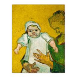 Artery8 Vincent van Gogh Framed Wall Art Print Madame Roulin & Her Baby in Yellow - Size: A4 - thumbnail 3