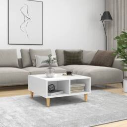 Berkfield Home Coffee Table White 60x60x30 cm Engineered Wood - Size: 60 x 60 x 30 cm - thumbnail 2