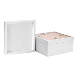 "Nicola Spring 3D Box Photo Frames - 10"" x 10"" - White - Pack of 5" - thumbnail 1