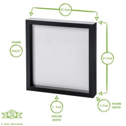 "Nicola Spring 3D Box Photo Frames - 10"" x 10"" - White - Pack of 5" - thumbnail 4