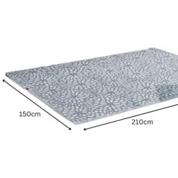 Marco Paul 2.1m Outdoor Garden Rug - Bloom Slate in Dark Grey - Size: 150 cm x 210 cm - thumbnail 2