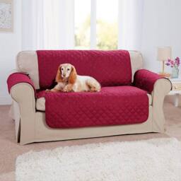 Coopers of Stortford Quilted 2 Seater Sofa Cover Reversible, Machine Washable 223 x 190.5cm in Green - Size: 223 x 190.5 cm - thumbnail 1