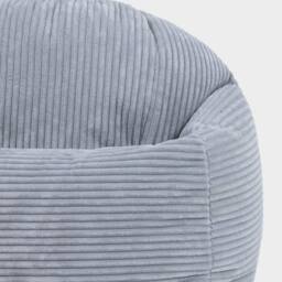 icon Kids Corduroy Beanbag & Foostool in Light Grey - thumbnail 7