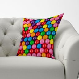 Warren Reed - Designer Brightly Colored Gum Balls Cushions in Pink - Size: 60 cm x 60 cm - thumbnail 3