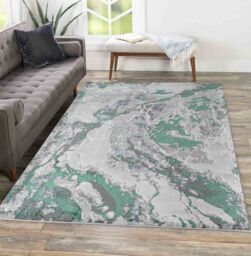 Smart Living Modern Emperor Thick Area Rugs for Bedroom, Living Room, Hallway Runner in Aqua - Size: 60 cm x 220 cm - thumbnail 1