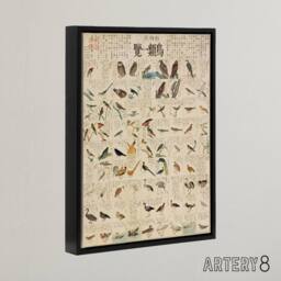 "Artery8 Kato Chikusai Japan Birds Framed Canvas Wall Art Print - Size: W12"" x H16""" - thumbnail 2