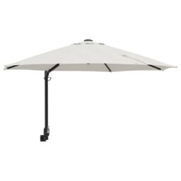Berkfield Home Cantilever Umbrella Sand Polyester, Aluminium Large Collapsible in Beige - thumbnail 2