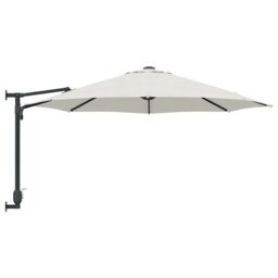 Berkfield Home Cantilever Umbrella Sand Polyester, Aluminium Large Collapsible in Beige - thumbnail 5