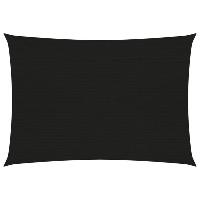 Berkfield Home Sunshade Sail 160 g/m ² Black 3x4.5 m HDPE - image 1