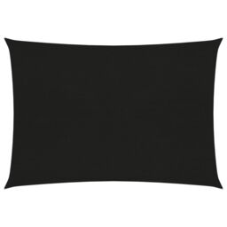 Berkfield Home Sunshade Sail 160 g/m ² Black 3x4.5 m HDPE - thumbnail 1