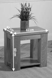 Thats Furniture Solid Oak Lamp Table for Living Room in Light Oak - thumbnail 4
