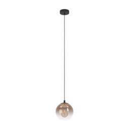 Eglo Ariscani 1 Copper Ombre Effect Glass Single Pendant Light in Black - thumbnail 3