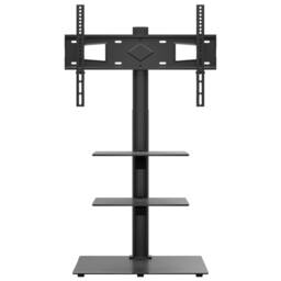 Berkfield Home Decorative Corner TV Stand 3-Tiers for 32-65 Inch Black