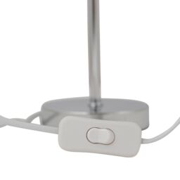 First Choice Lighting Chrome Stick Table Lamp with Ochre Cut Out Shade in Silver - thumbnail 5