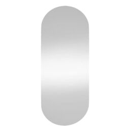 Berkfield Home Wall Mirror 30x70 cm Glass Oval in Silver - thumbnail 3