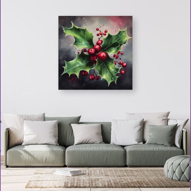 Warren Reed - Designer Splashart Holly Canvas - Size: w40 inch x h40 inch - image 1
