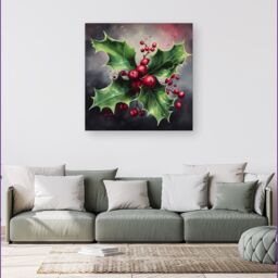 Warren Reed - Designer Splashart Holly Canvas - Size: w40 inch x h40 inch - thumbnail 1