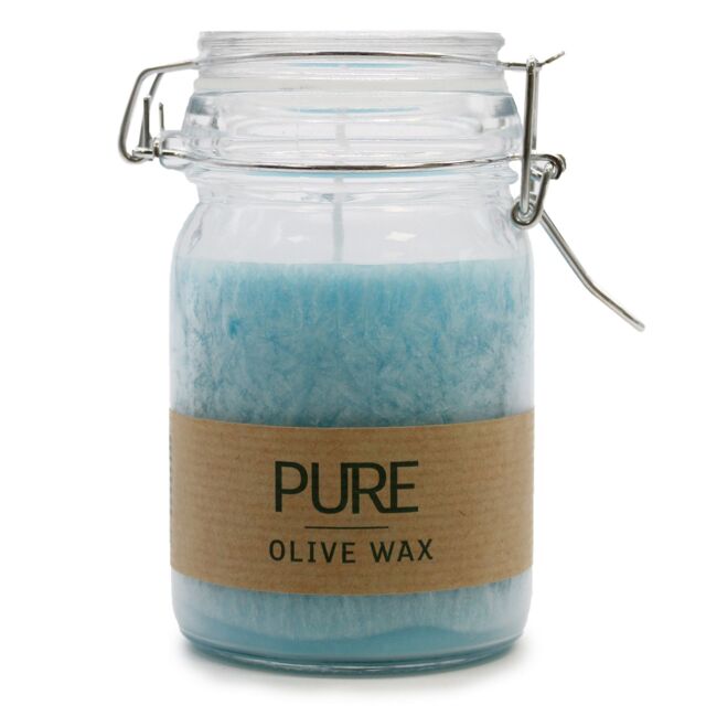 KDMD Pure Olive Wax Jar Candle 120x70 - Turquoise in Blue - image 1