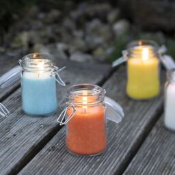KDMD Pure Olive Wax Jar Candle 120x70 - Turquoise in Blue - thumbnail 2