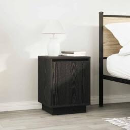 Berkfield Home Bedside Cabinet with LED Lights¬†Black 38x34x50 cm in Black - Size: 38 x 34 x 50 cm - thumbnail 4