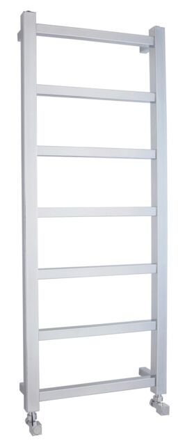 Balterley Heated Vertical Towel Rail with Square Tubes, 1200mm x 450mm - Chrome in Silver - image 1