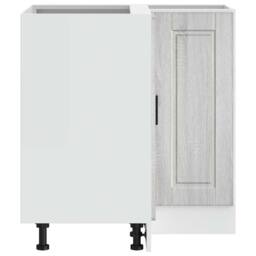 Berkfield Home Kitchen Corner Base Cabinet¬†Porto Grey Sonoma Engineered Wood - thumbnail 7