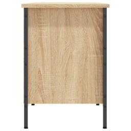 Berkfield Home Shoe Cabinet Sonoma Oak 131x35x50 cm Engineered Wood in Light Oak - Size: 131 x 35 x 50 cm - thumbnail 5