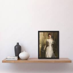"Artery8 Lisa Colt Curtis Elegant Portrait Sargent Framed Wall Art Print in Brown - Size: W12"" x H16""" - thumbnail 4