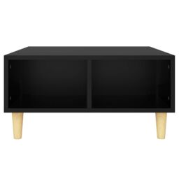 Berkfield Home Coffee Table Black 60x60x30 cm Engineered Wood - Size: 60 x 60 x 30 cm - thumbnail 4