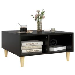 Berkfield Home Coffee Table Black 60x60x30 cm Engineered Wood - Size: 60 x 60 x 30 cm - thumbnail 3