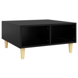 Berkfield Home Coffee Table Black 60x60x30 cm Engineered Wood - Size: 60 x 60 x 30 cm - thumbnail 2