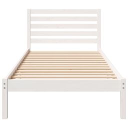 Berkfield Home with Headboard White 80 x 220 cm Solid pine wood - thumbnail 6