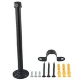 Havendro 4X 30cm Pipe Shelf Brackets Rustic Wall Floating Shelves in Black - Size: 30 cm - thumbnail 3
