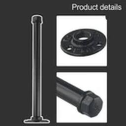 Havendro 4X 30cm Pipe Shelf Brackets Rustic Wall Floating Shelves in Black - Size: 30 cm - thumbnail 5
