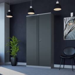 Phoenix Safe Company Steel Storage Cupboard with Key Lock in Anthracite Grey, ​SCL1891GAK in Dark Grey - Size: 180 cm x 90 cm - thumbnail 6