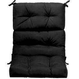 Havendro Thick Sponge High Back Patio Chair Cushions With Tie Straps in Black - thumbnail 2