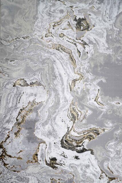 Kukoon Grey Gold Metallic Distressed Marble Rug in Metallic Gold - Size: 160 cm x 230 cm - image 1