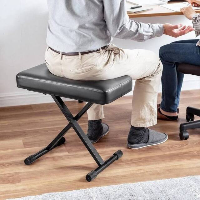 EONLION HEIGHT ADJUSTABLE PIANO KEYBOARD STOOL in Black - Size: 100 cm - image 1