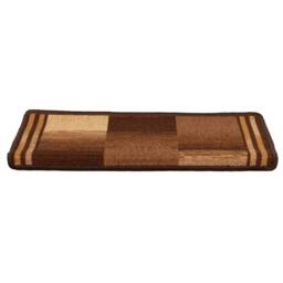 Berkfield Home Stair Mats Self-adhesive 5 pcs 65x21x4 cm Brown - Size: Medium - thumbnail 4